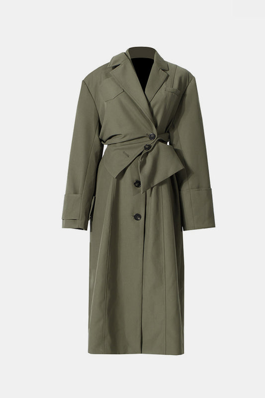 Dream Architect Button Front Two-Piece Trench Coat