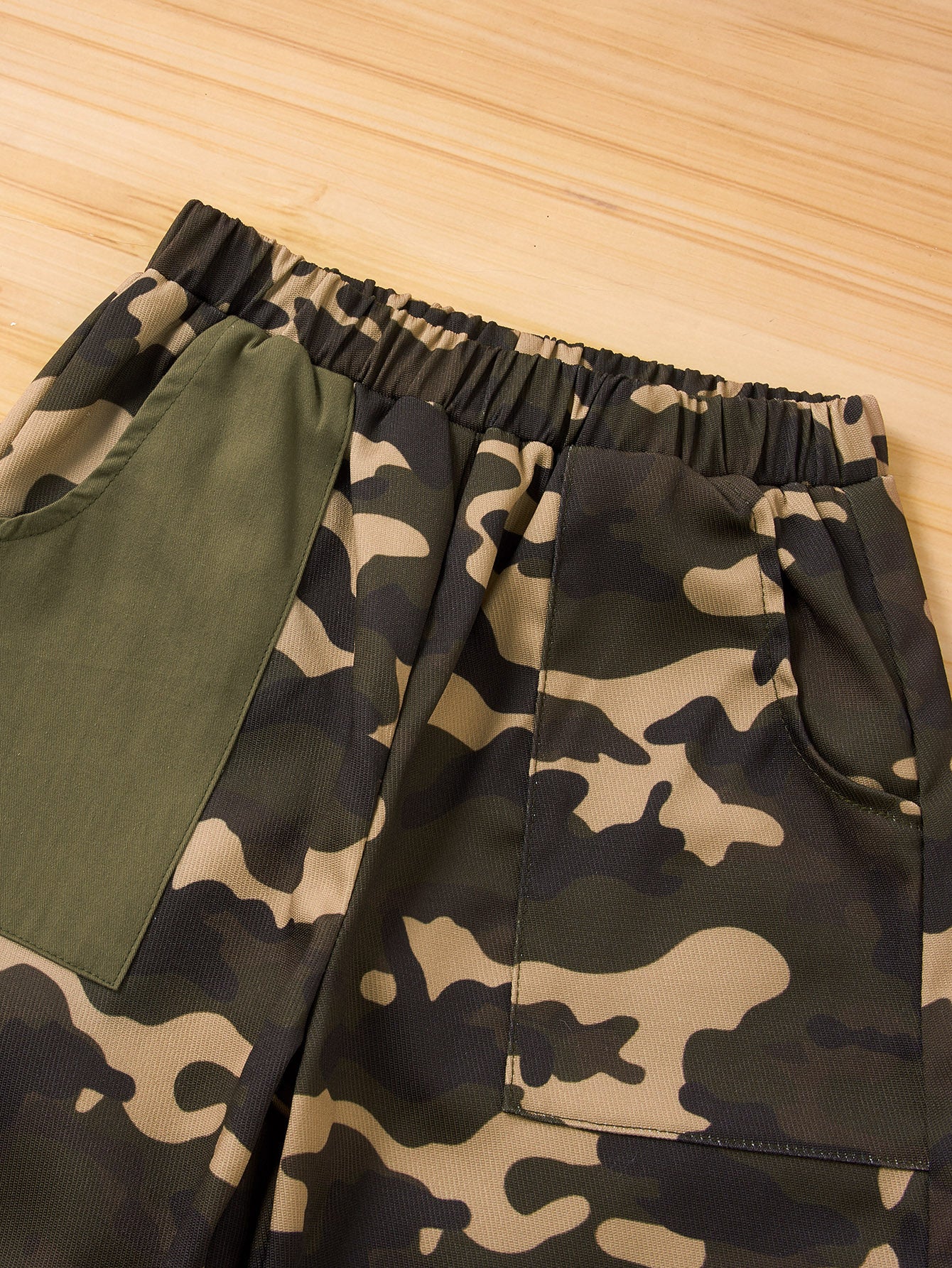 Girls Mock Neck Sweater and Camouflage Pants Set