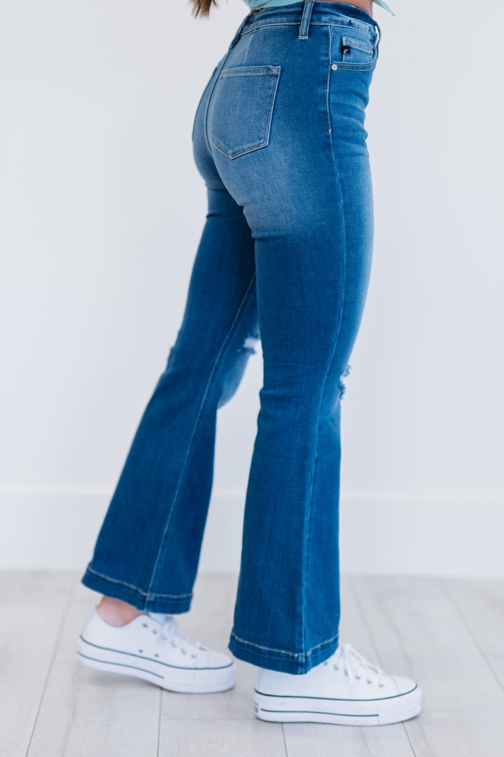 Denim Skies Full Size Run Flare Jeans