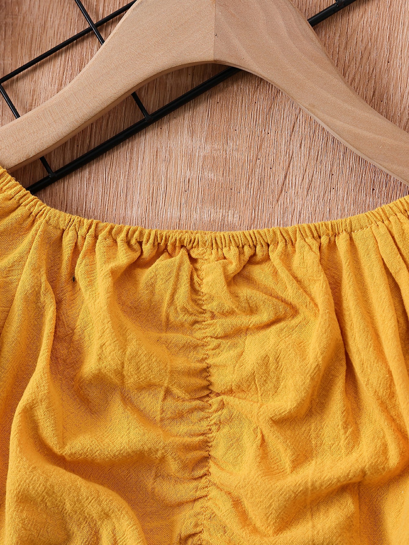 Girls Flared Sleeve Crop Top and Jeans Set