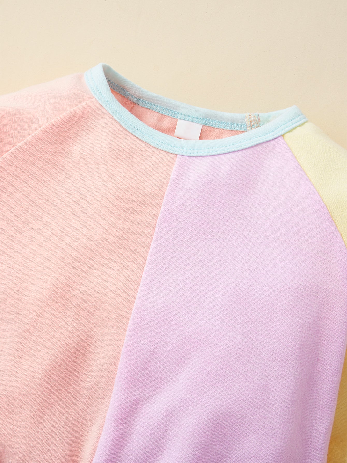 Baby Color Block Crewneck Top and Pants Set