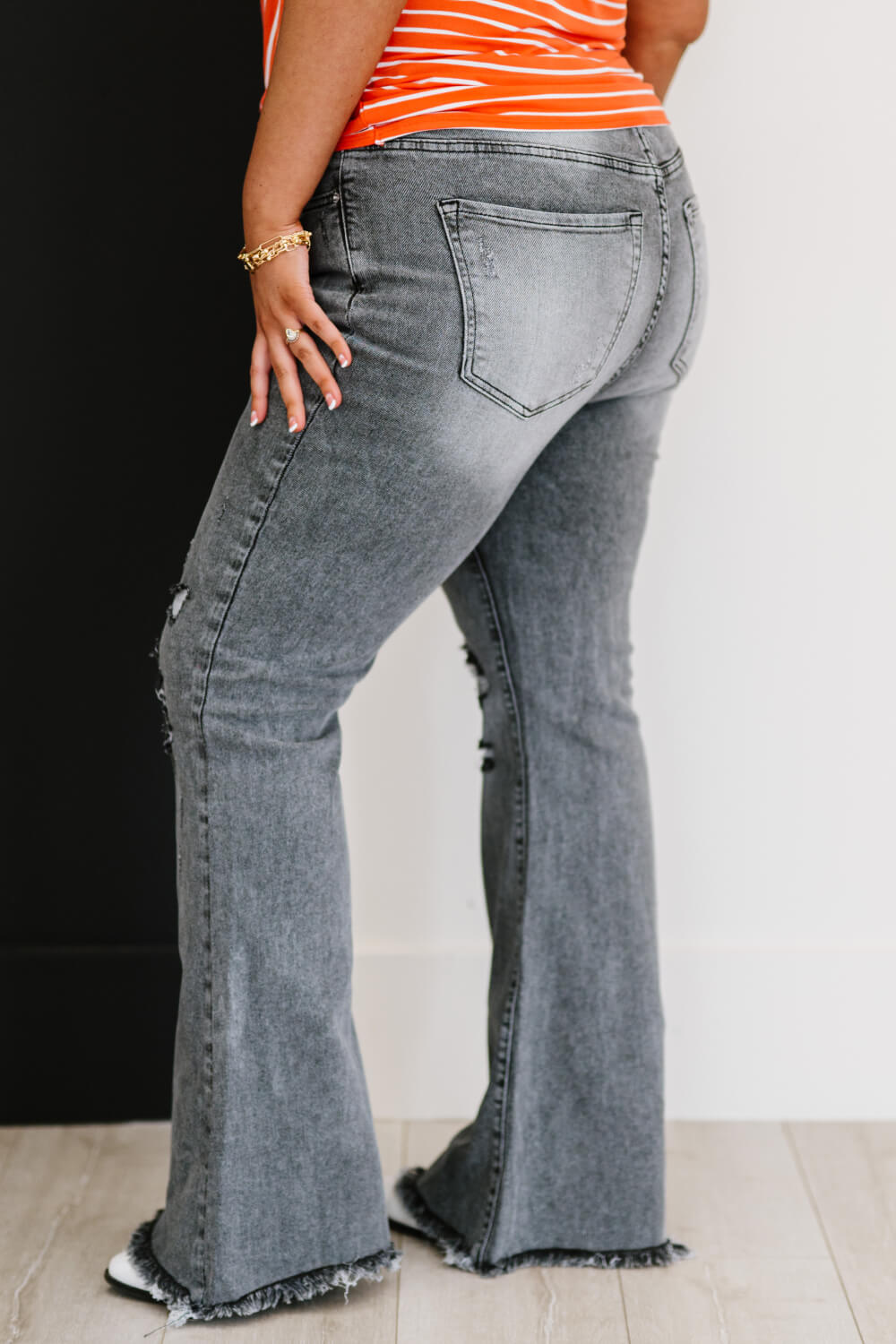 Hometown Girl Full Size Run Flare Jeans