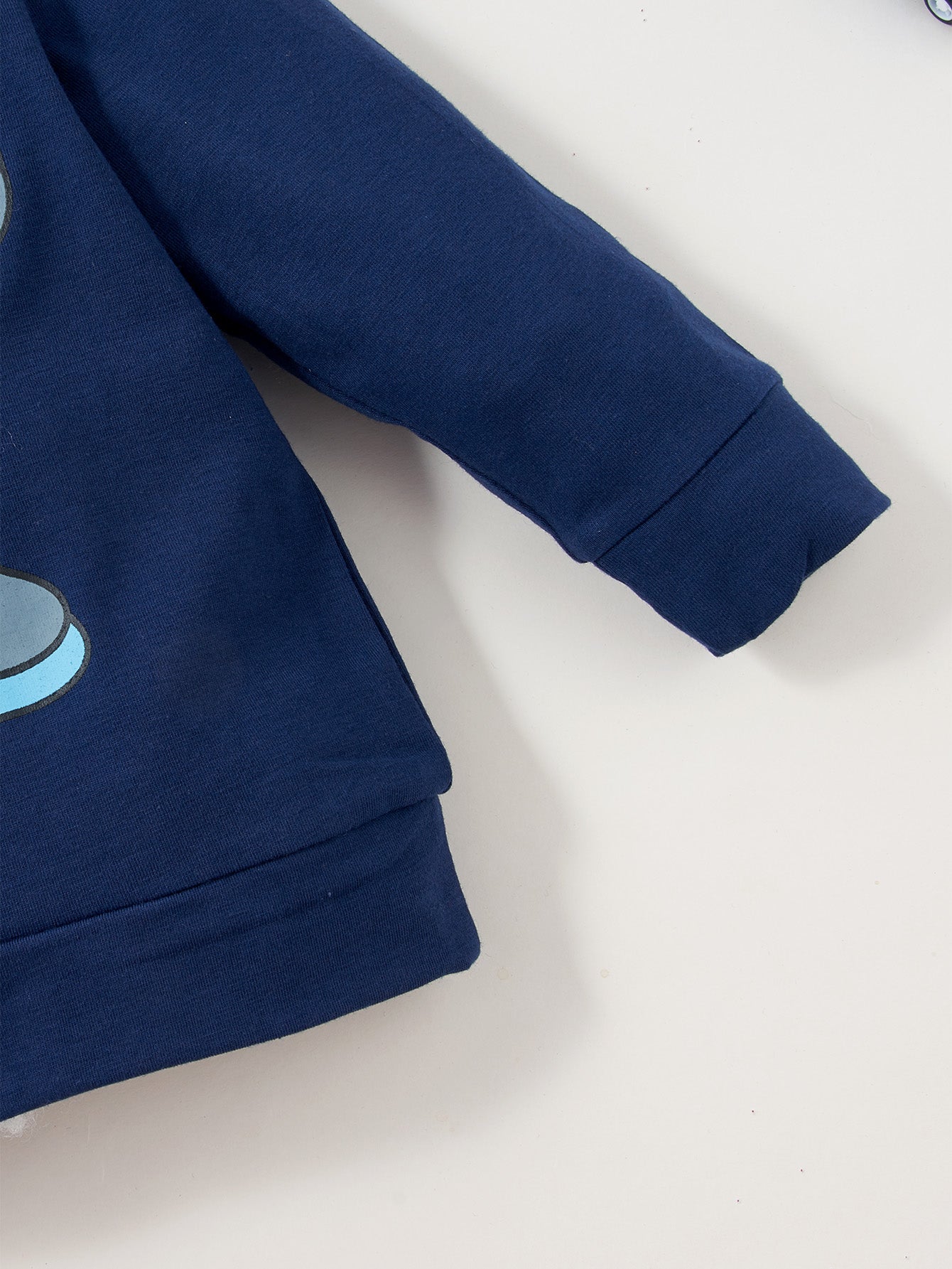 Boys Robot Graphic Top and Pants Set
