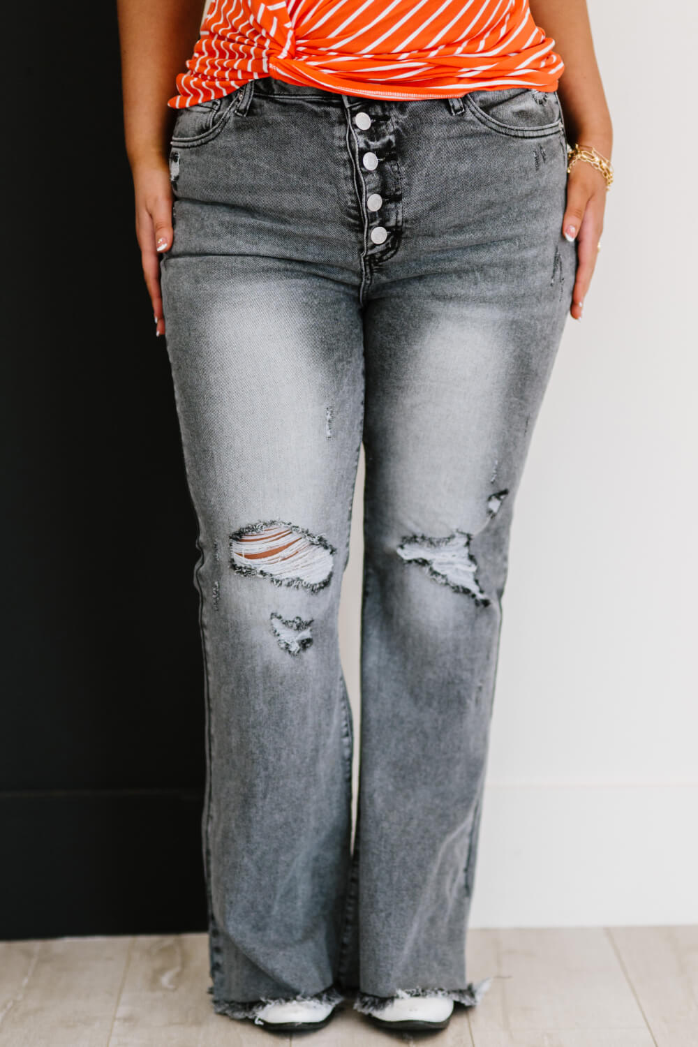 Hometown Girl Full Size Run Flare Jeans