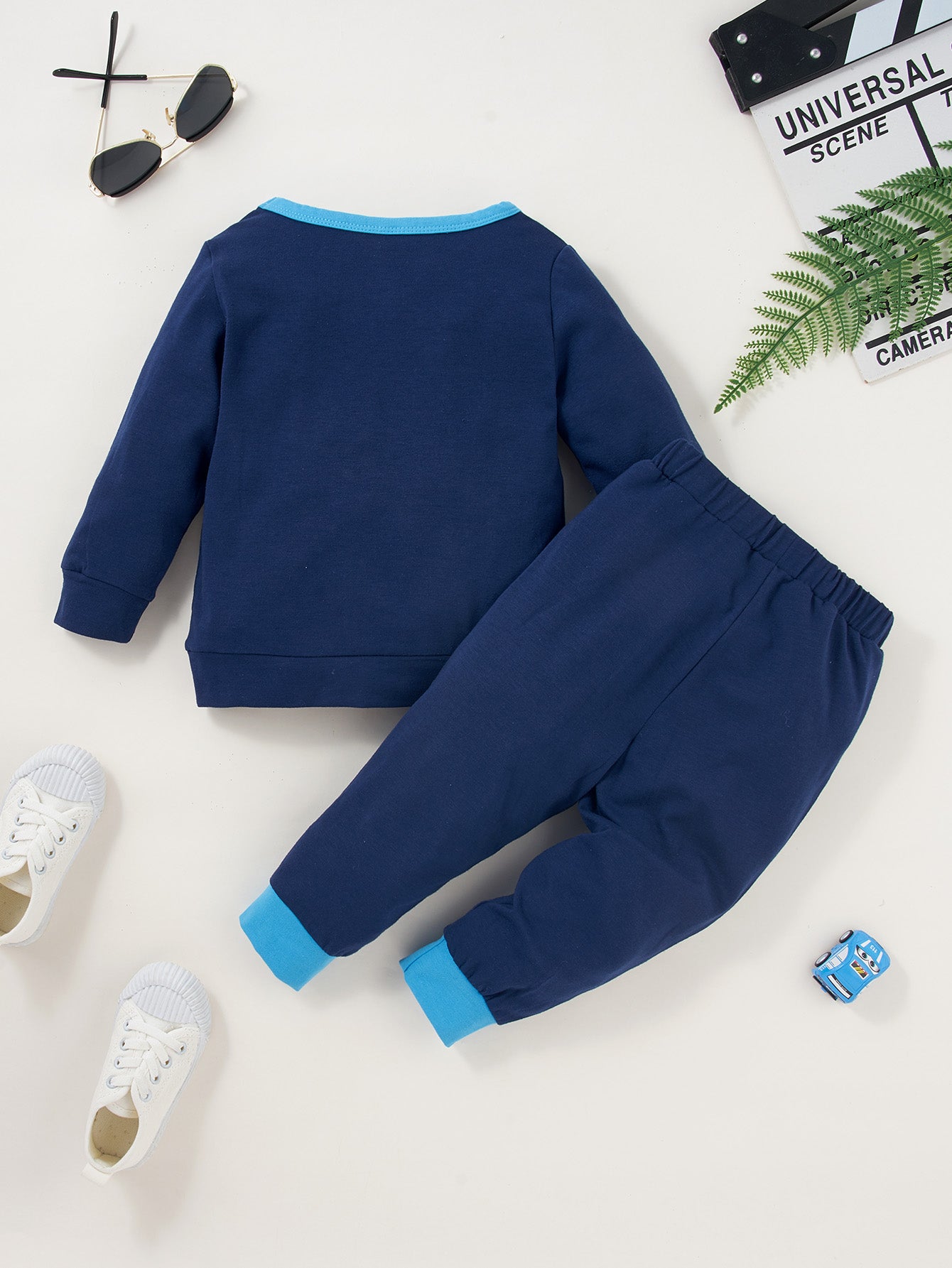 Boys Robot Graphic Top and Pants Set