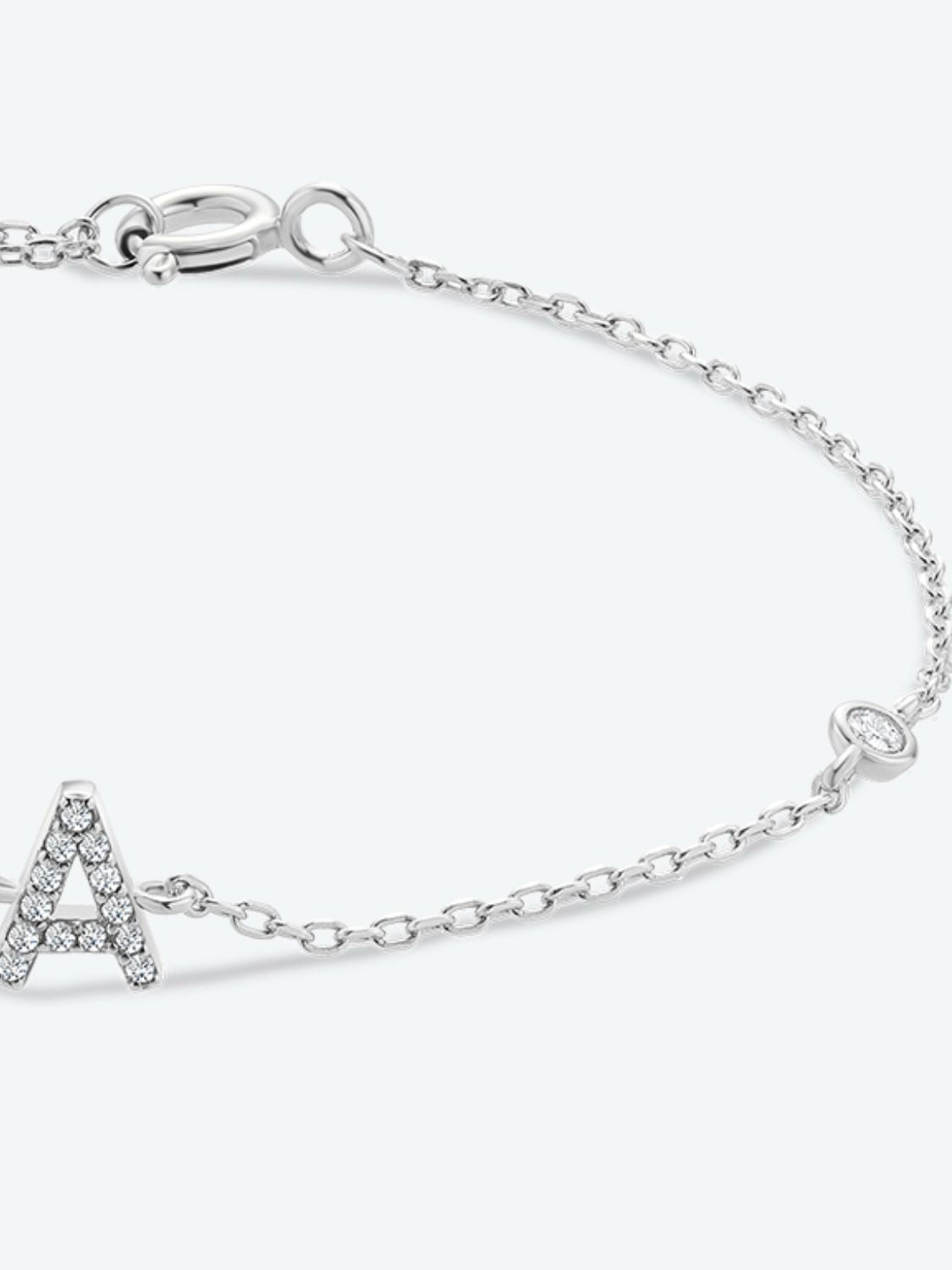A To F Zircon 925 Sterling Silver Bracelet