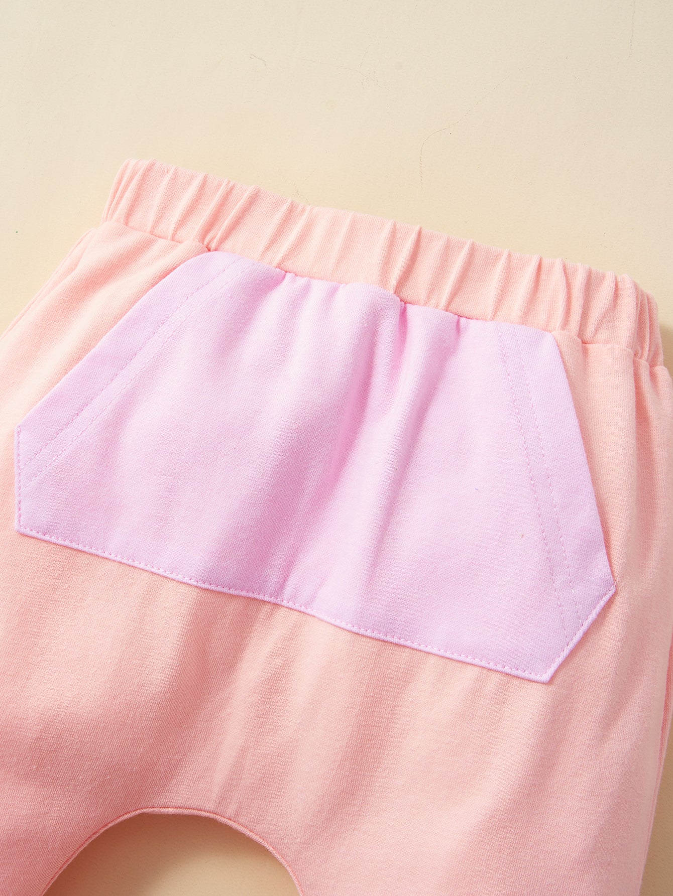 Baby Color Block Crewneck Top and Pants Set