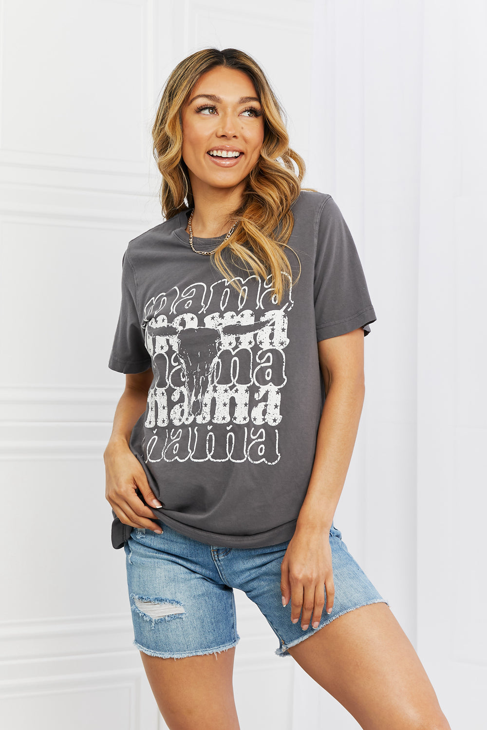 mineB I Got It From My Mama Full Size Graphic Tee