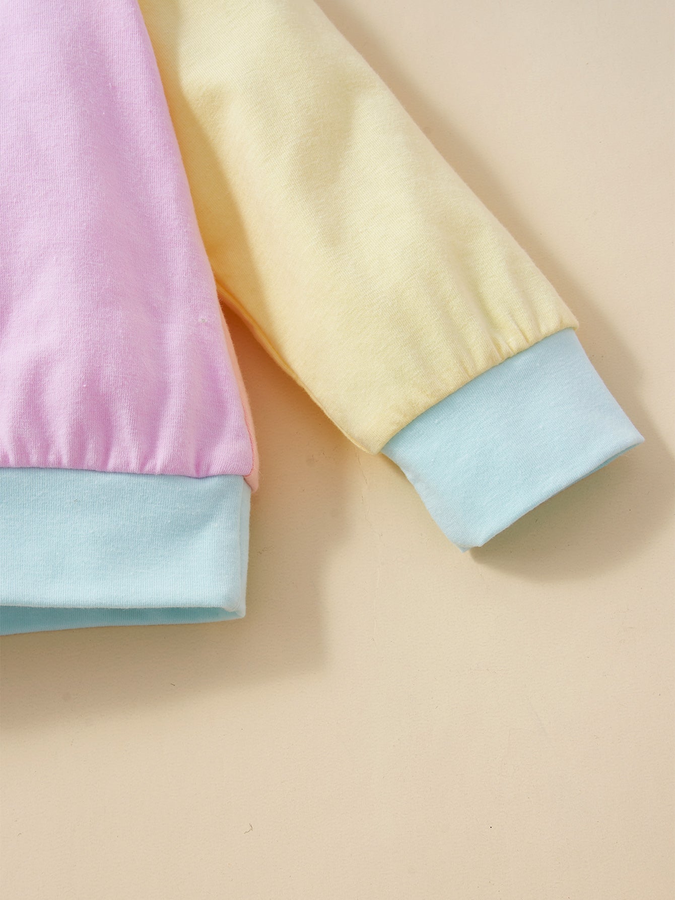 Baby Color Block Crewneck Top and Pants Set