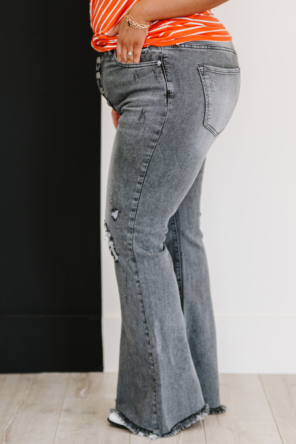 Hometown Girl Full Size Run Flare Jeans