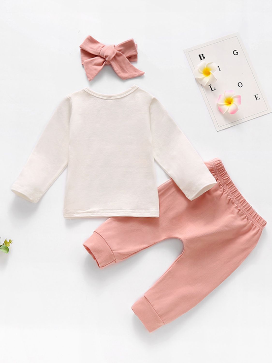 Baby Girl Slogan Graphic Top and Joggers Set