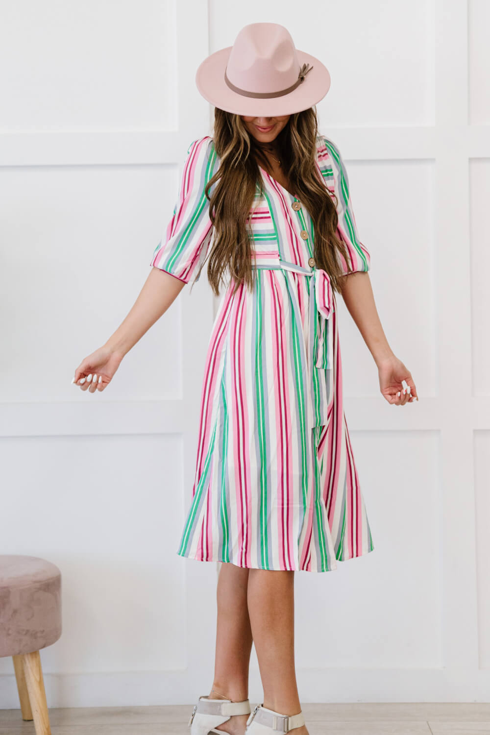 Full Size Run Striped Dress