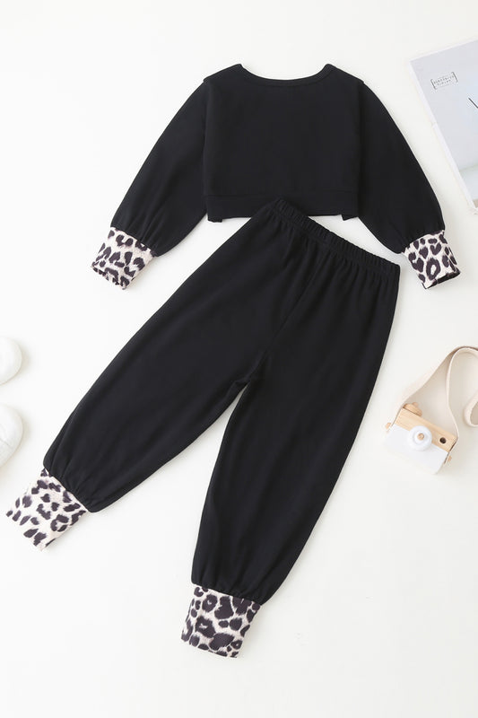 Girls Crop Top and Pants Set