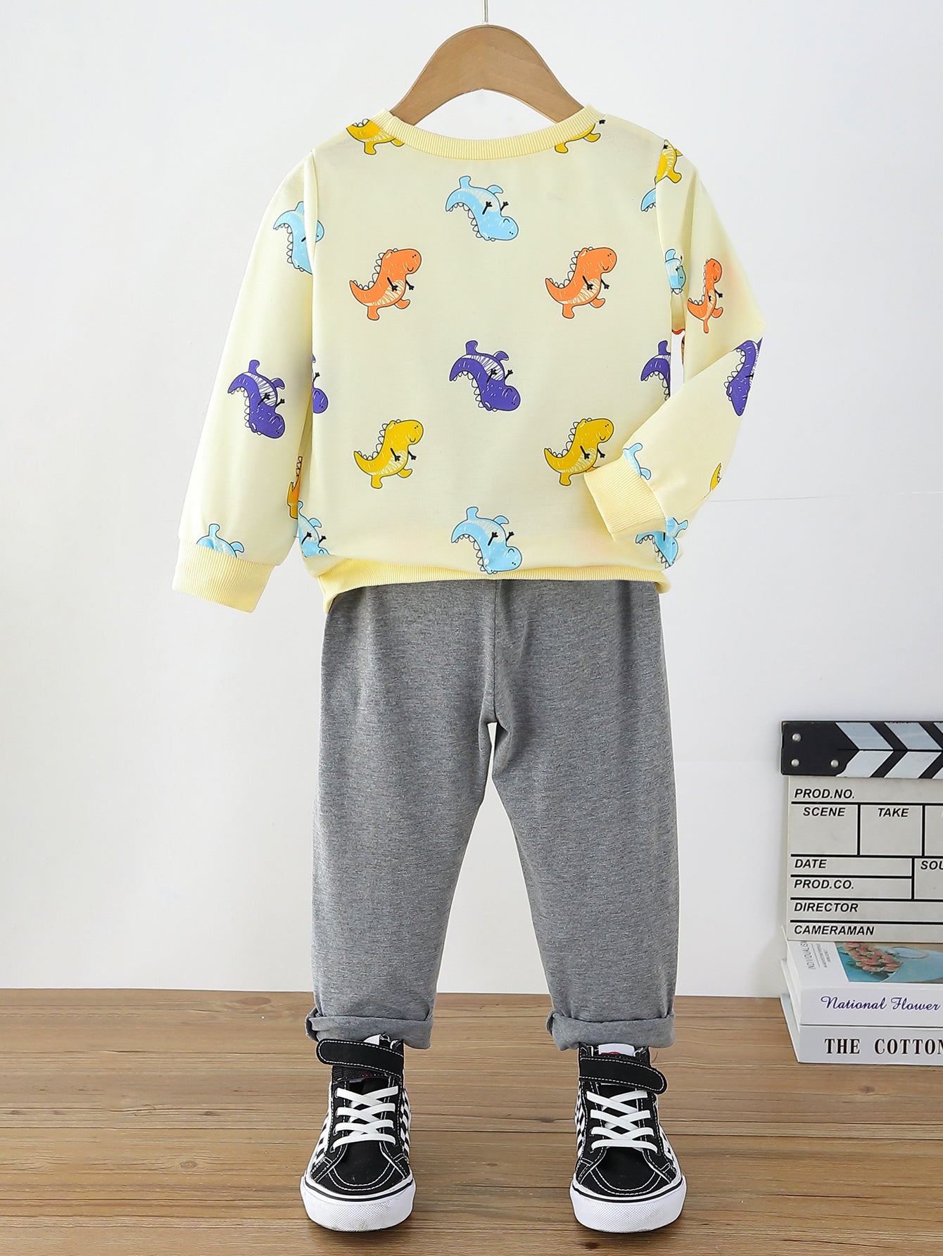 Boys Dinosaur Print Sweatshirt and Pants Set