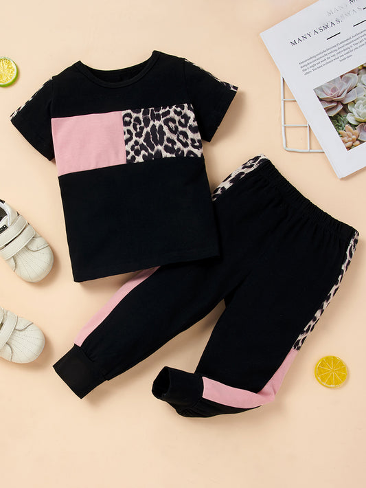 Girls' Leopard Top and Pants Set