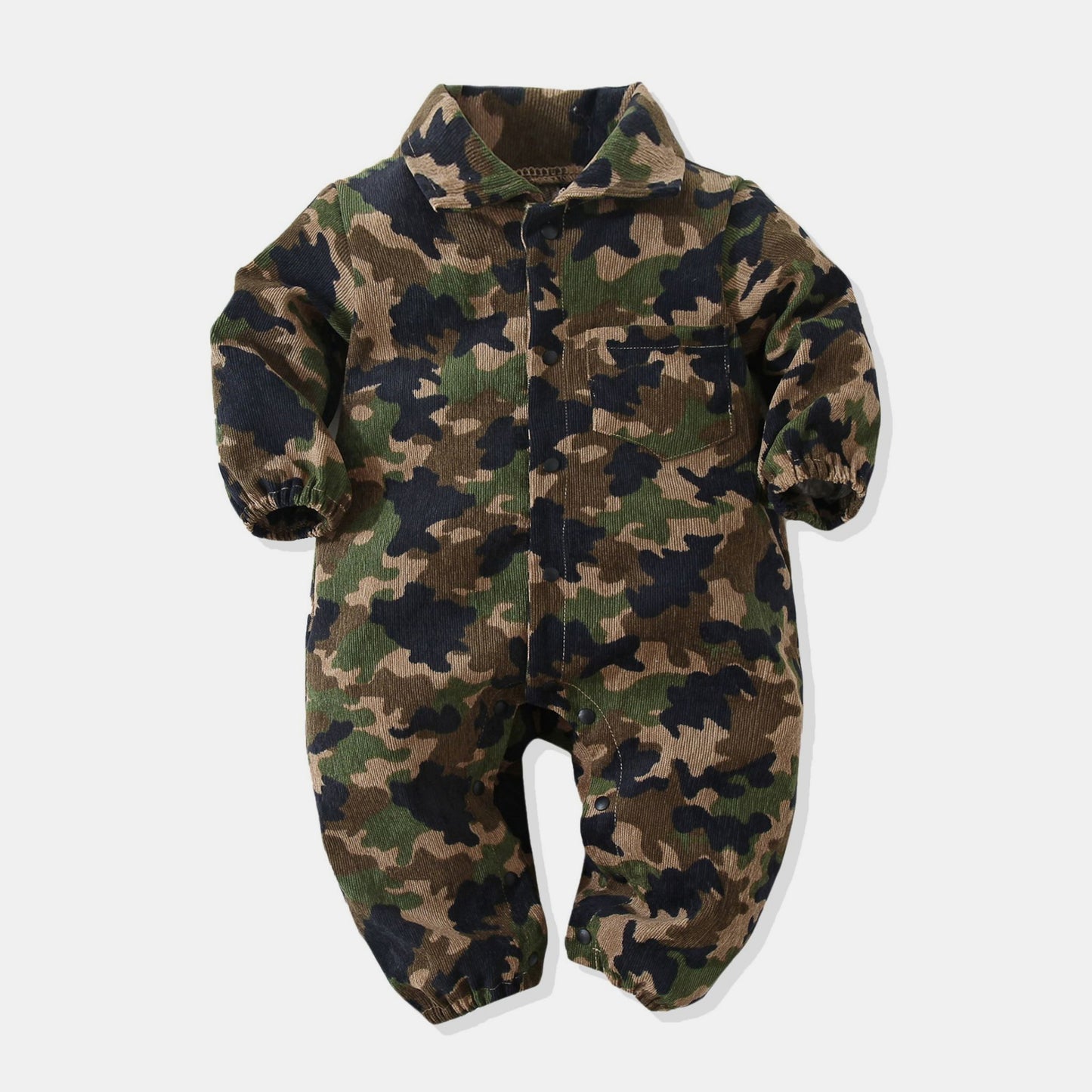Baby Boy Camouflage Jumpsuit with Pocket