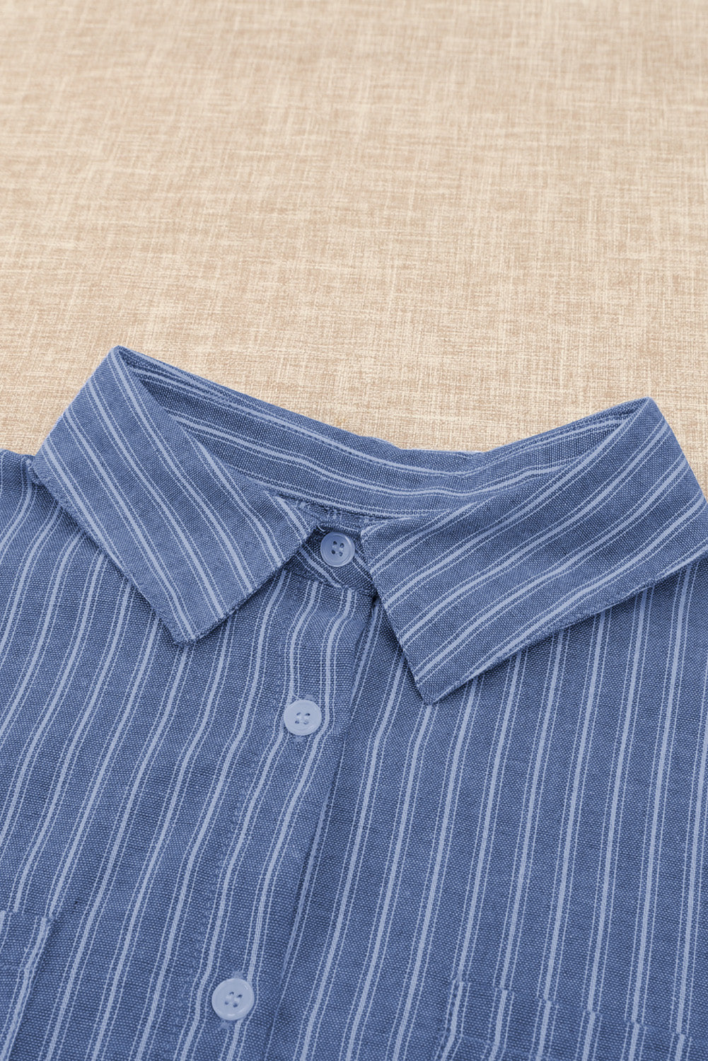 Striped Button-Front Half Sleeve Shirt