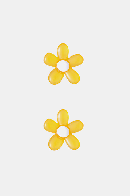 Flower Shape Resin Earrings