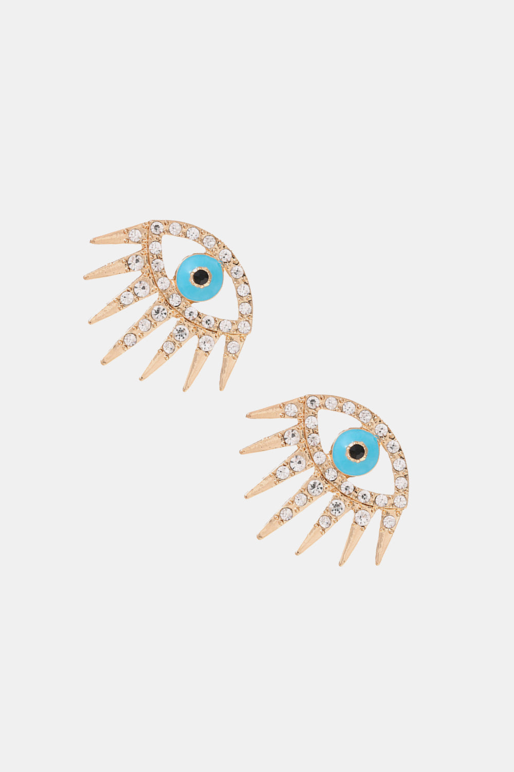 Evil Eye Rhinestone Dangle Earrings