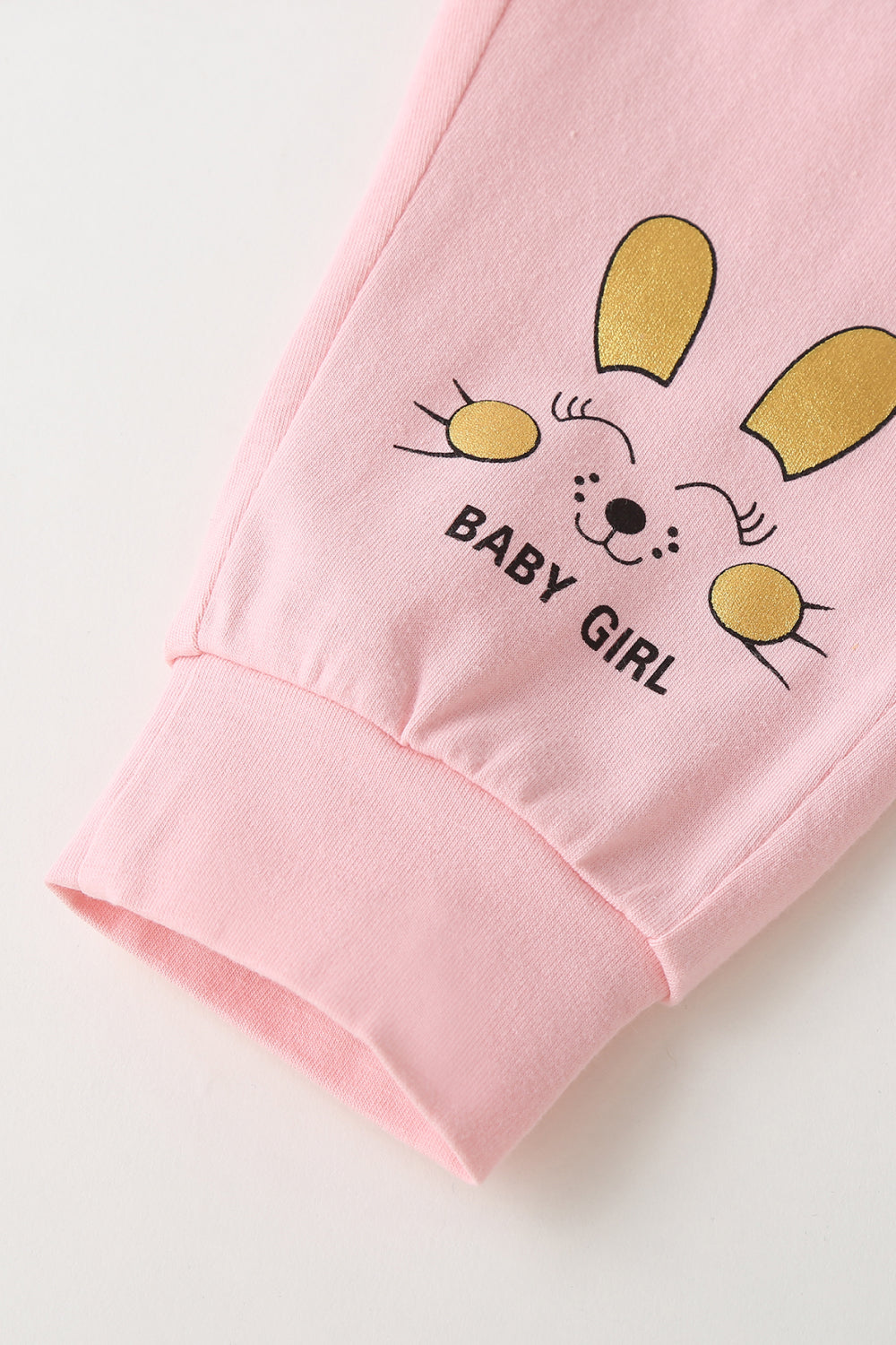 Girls Rabbit Pattern Sweatshirt and Pants Set