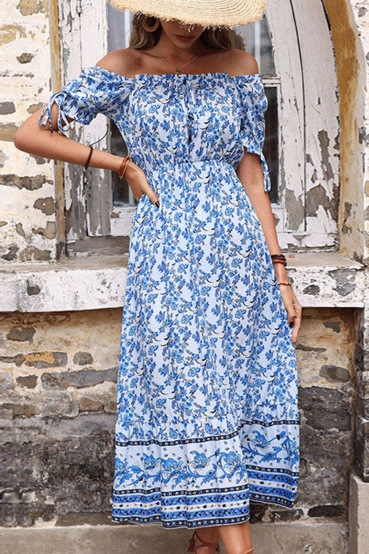 Floral Off-Shoulder Midi Dress