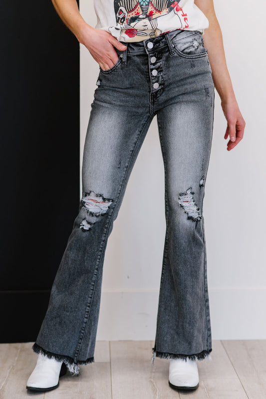 Hometown Girl Full Size Run Flare Jeans