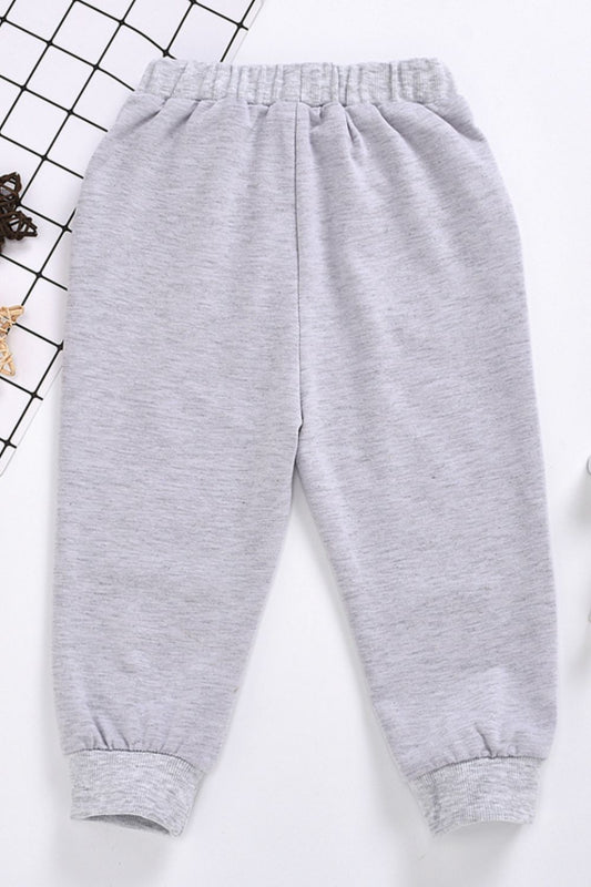 Kids Panda Graphic Joggers with Pockets
