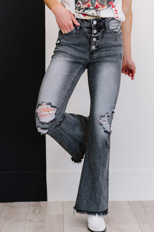 Hometown Girl Full Size Run Flare Jeans